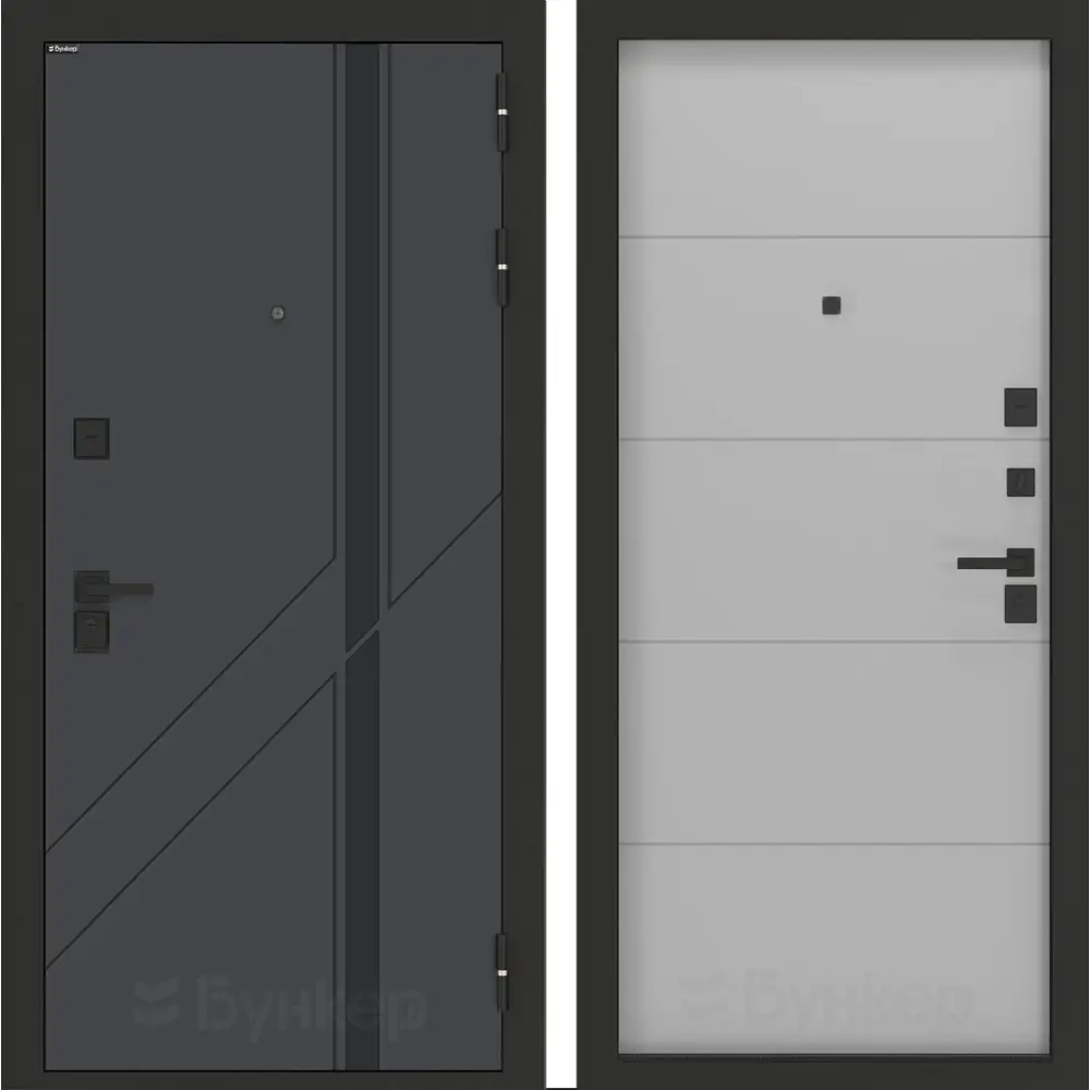 Фото Входная дверь Bunker Бункер BN-12 правый 205x88см цвет веллюто оскуро/лайт грей софт с панелью ФЛ-649 Фото Входная дверь Bunker Бункер BN-12 правый 205x88см цвет веллюто оскуро/лайт грей софт с панелью ФЛ-649