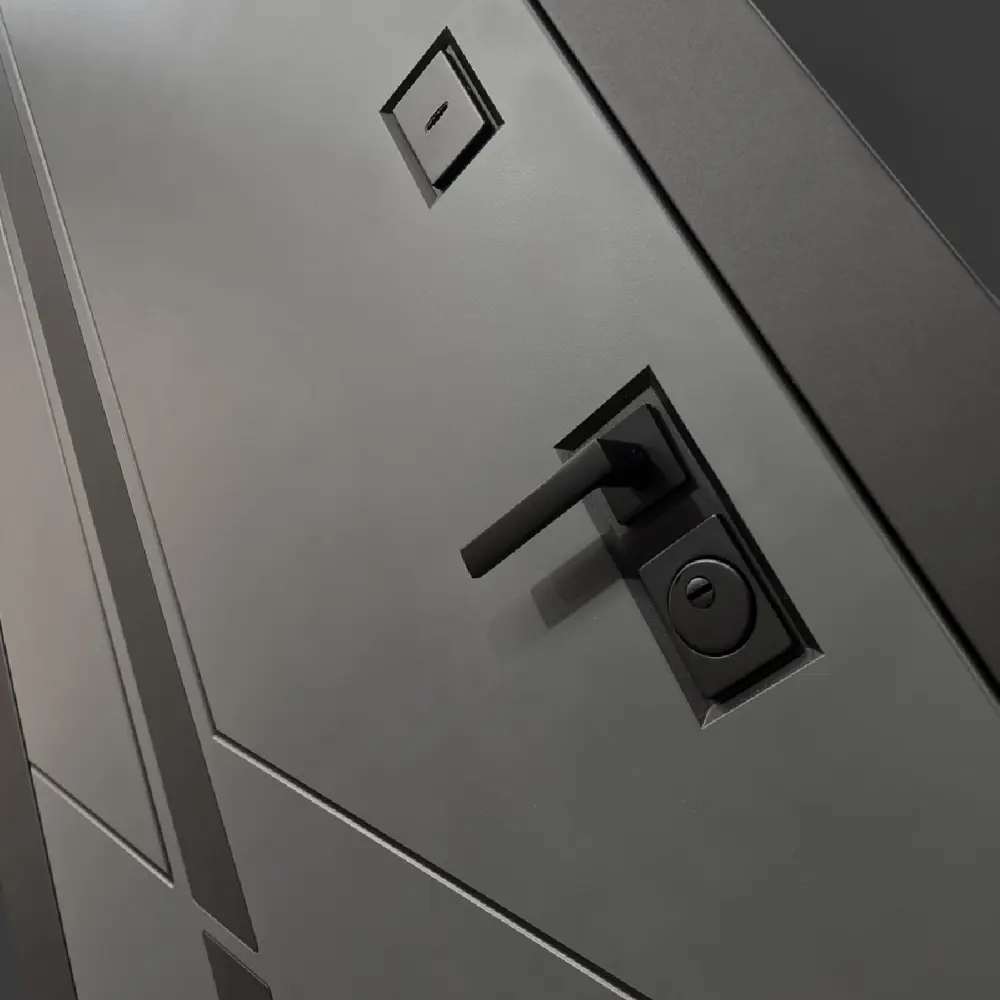 Фото 2 Входная дверь Bunker Бункер BN-12 левый 205x88см цвет веллюто оскуро/серый софт рельеф с панелью Хомс Фото 2 Входная дверь Bunker Бункер BN-12 левый 205x88см цвет веллюто оскуро/серый софт рельеф с панелью Хомс