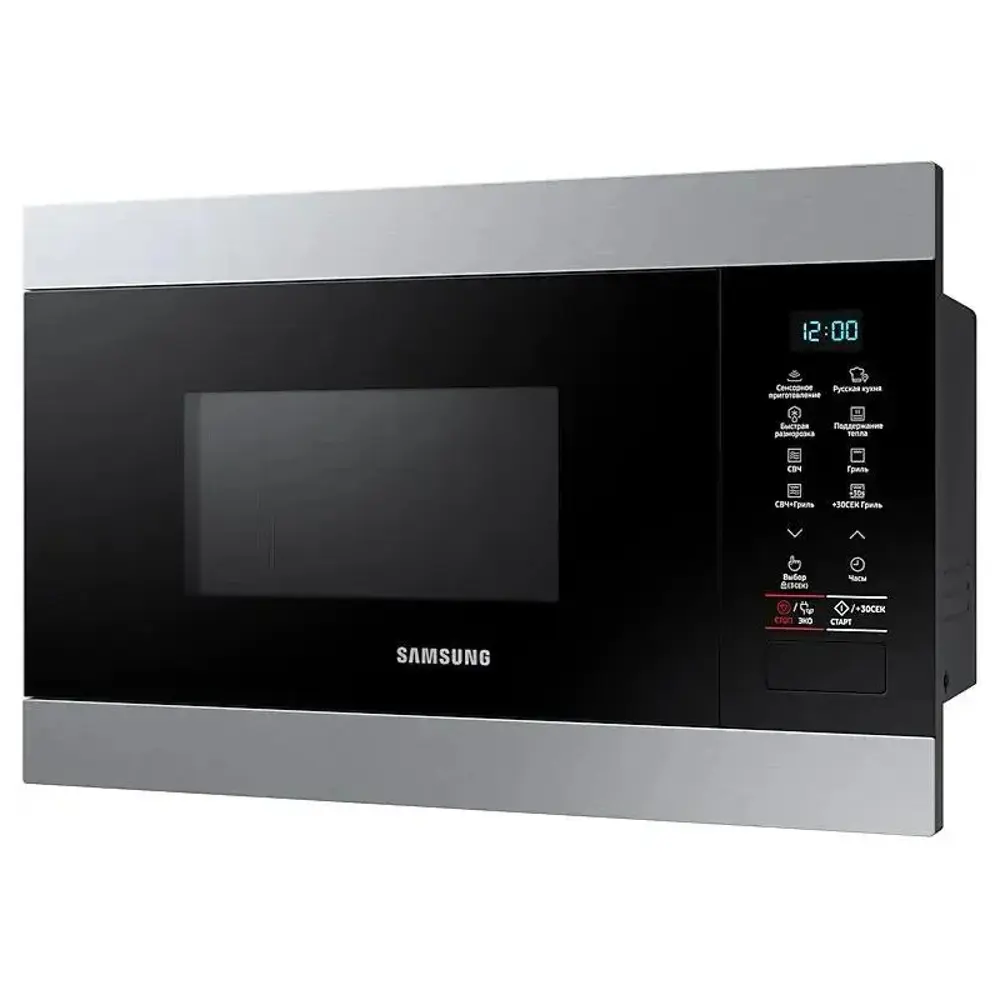 Фото 2 Встраиваемая микроволновая печь Samsung MS22M8074AT 22 л 59.5x38x30.6 см цвет нержавеющая сталь