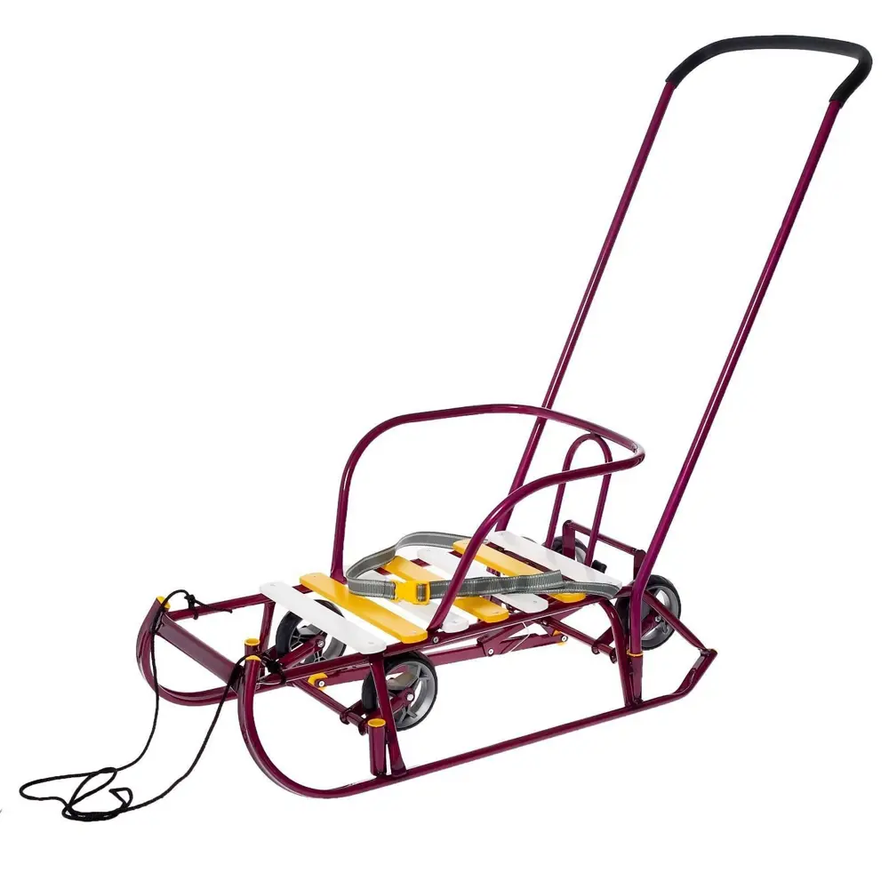 Фото Санки Nika Тимка 6 универсал красный 82x99 см до 25 кг