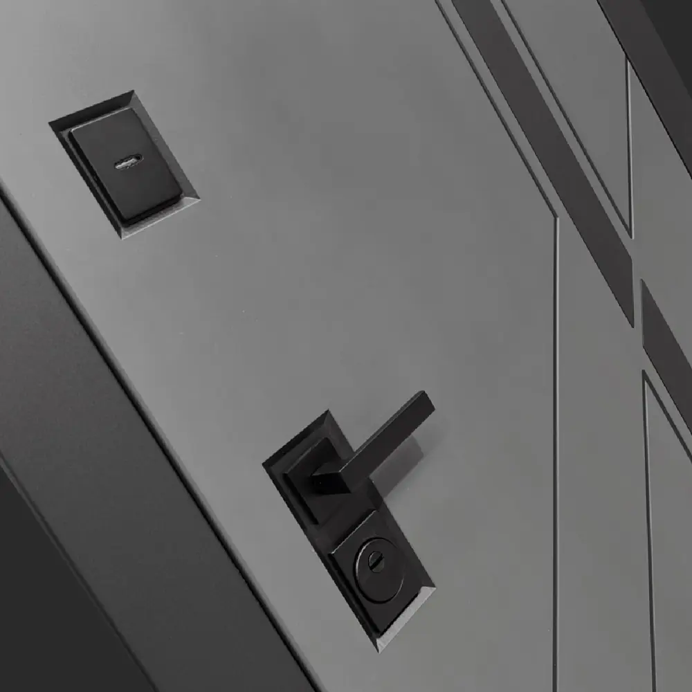 Фото 5 Входная дверь Bunker Бункер BN-12 правый 205x96см цвет веллюто оскуро/серый софт рельеф с панелью Хомс