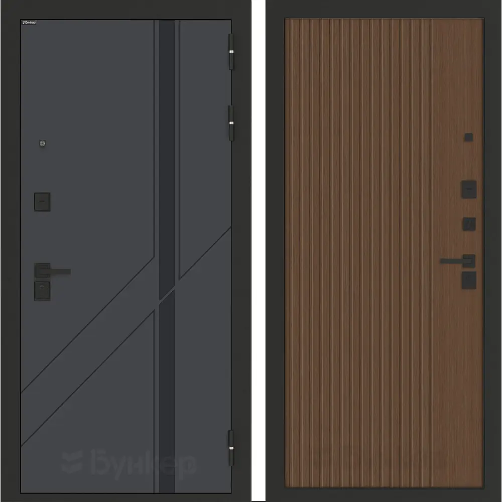 Фото Входная дверь Bunker Бункер BN-12 правый 205x88см цвет веллюто оскуро/дуб кантри темный с панелью Хомс Фото Входная дверь Bunker Бункер BN-12 правый 205x88см цвет веллюто оскуро/дуб кантри темный с панелью Хомс