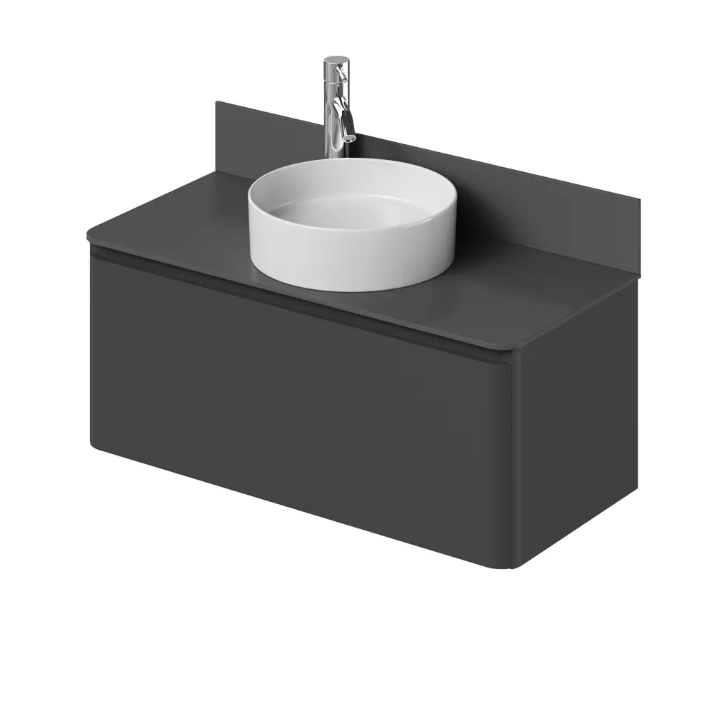 Фото Тумба под раковину подвесная Итана 4657839164685 100см цвет графит