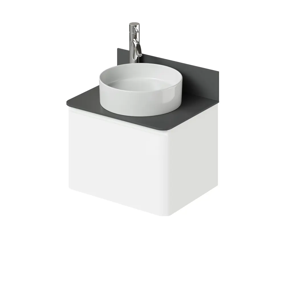 Фото Тумба под раковину подвесная Итана 4657839161745 60см цвет эмаль белый глянец Фото Тумба под раковину подвесная Итана 4657839161745 60см цвет эмаль белый глянец