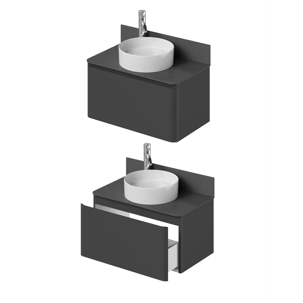 Фото 8 Тумба под раковину подвесная Итана 4657839164623 80см цвет графит Фото 8 Тумба под раковину подвесная Итана 4657839164623 80см цвет графит