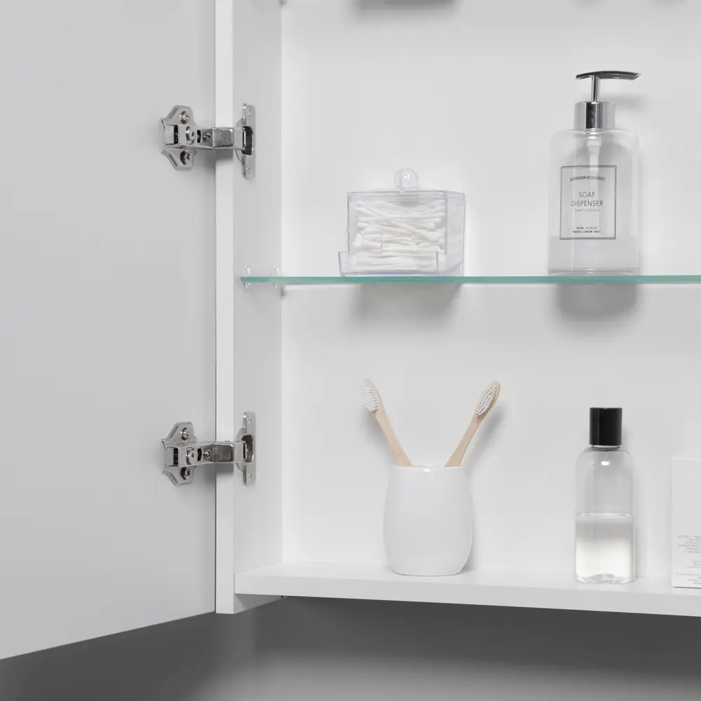 Фото 14 Шкаф для ванной комнаты Итана 4657826229700 с подсветкой 7x80см