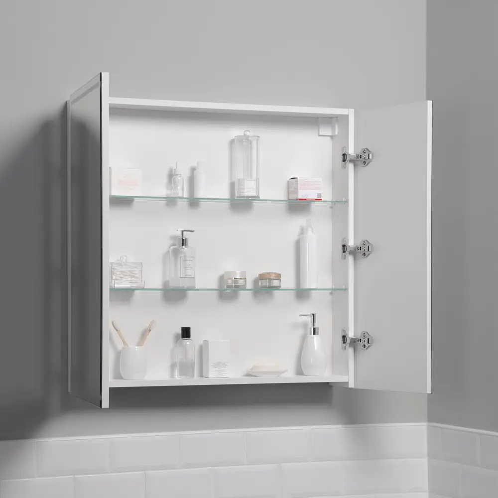 Фото 13 Шкаф для ванной комнаты Итана 4657826229700 с подсветкой 7x80см