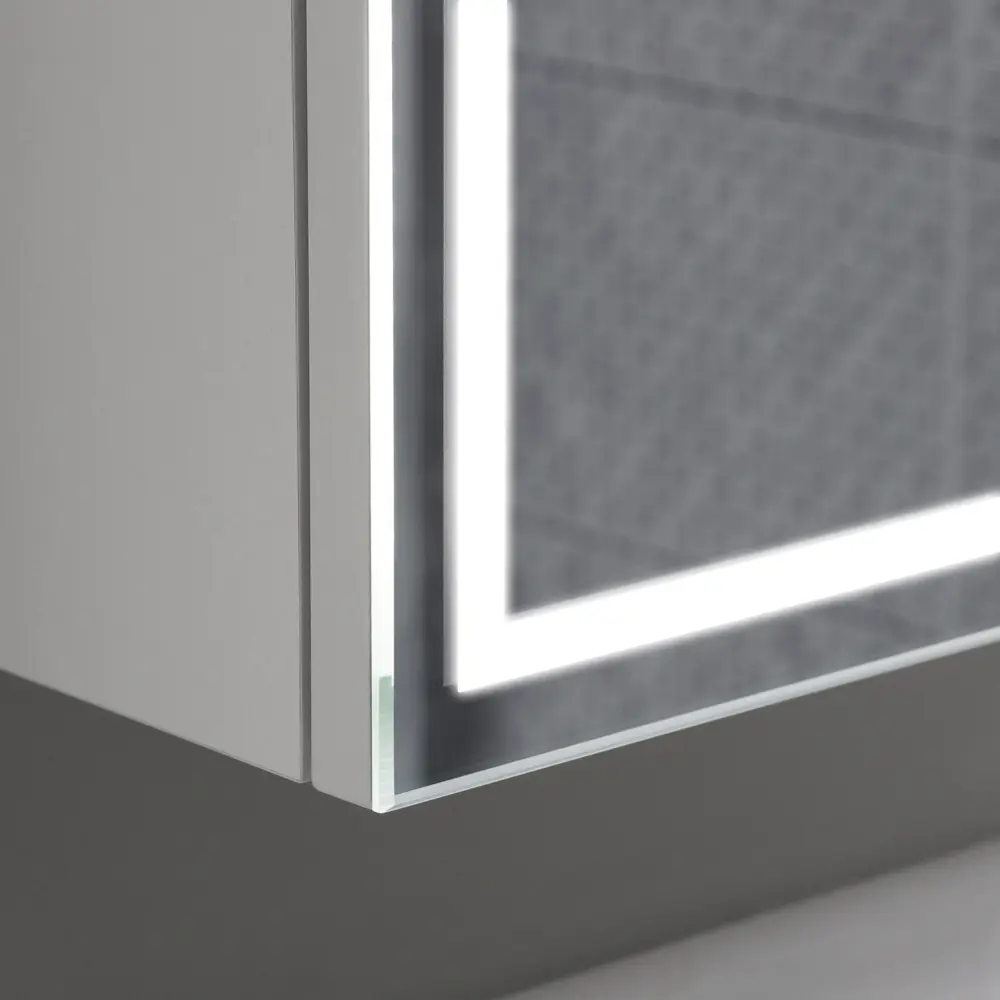 Фото 18 Шкаф для ванной комнаты Итана 4657826229700 с подсветкой 7x80см