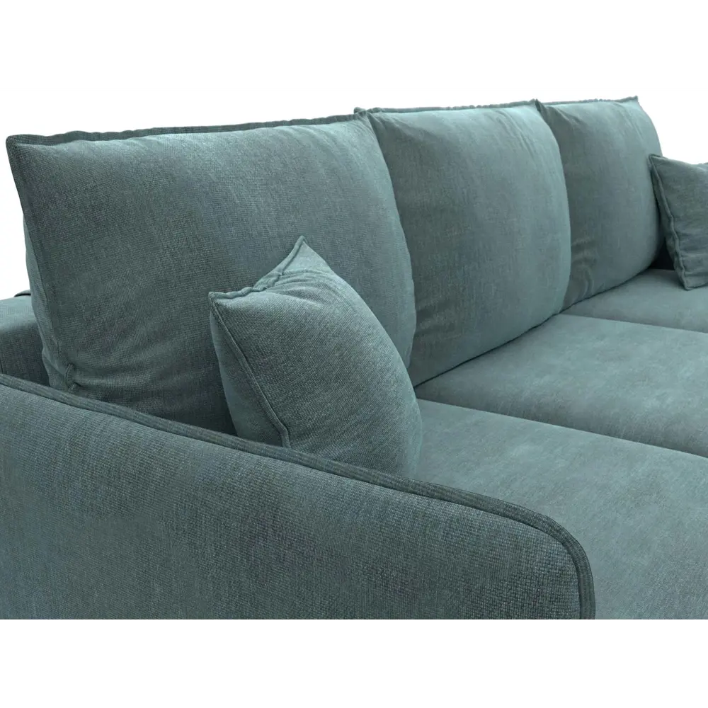 Фото 3 Диван угловой Лига-064 НПБ Лига диванов 129633 248x98x163 см шенилл цвет rimini 11 серо-зеленый