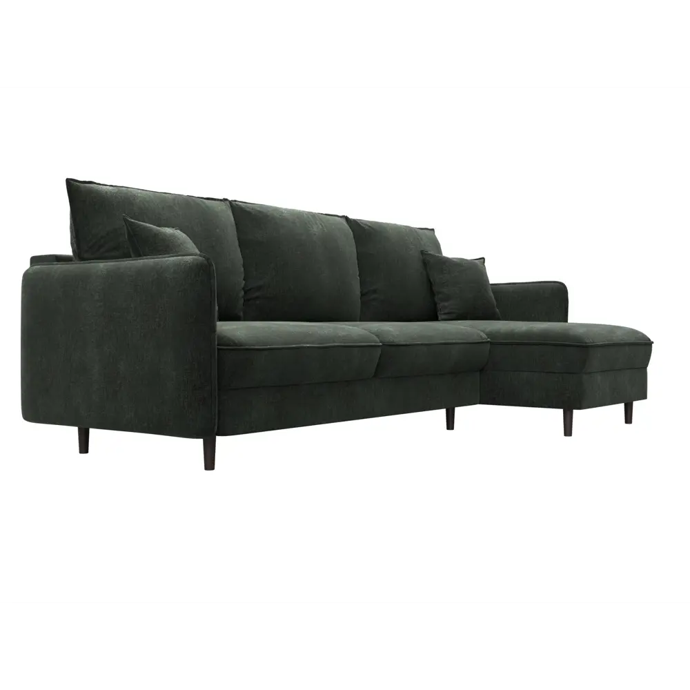 Фото 3 Диван угловой Лига-064 НПБ Лига диванов 129631 248x98x163 см шенилл цвет rimini 09 зеленый