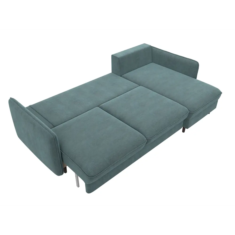 Фото 8 Диван угловой Лига-064 НПБ Лига диванов 129633 248x98x163 см шенилл цвет rimini 11 серо-зеленый