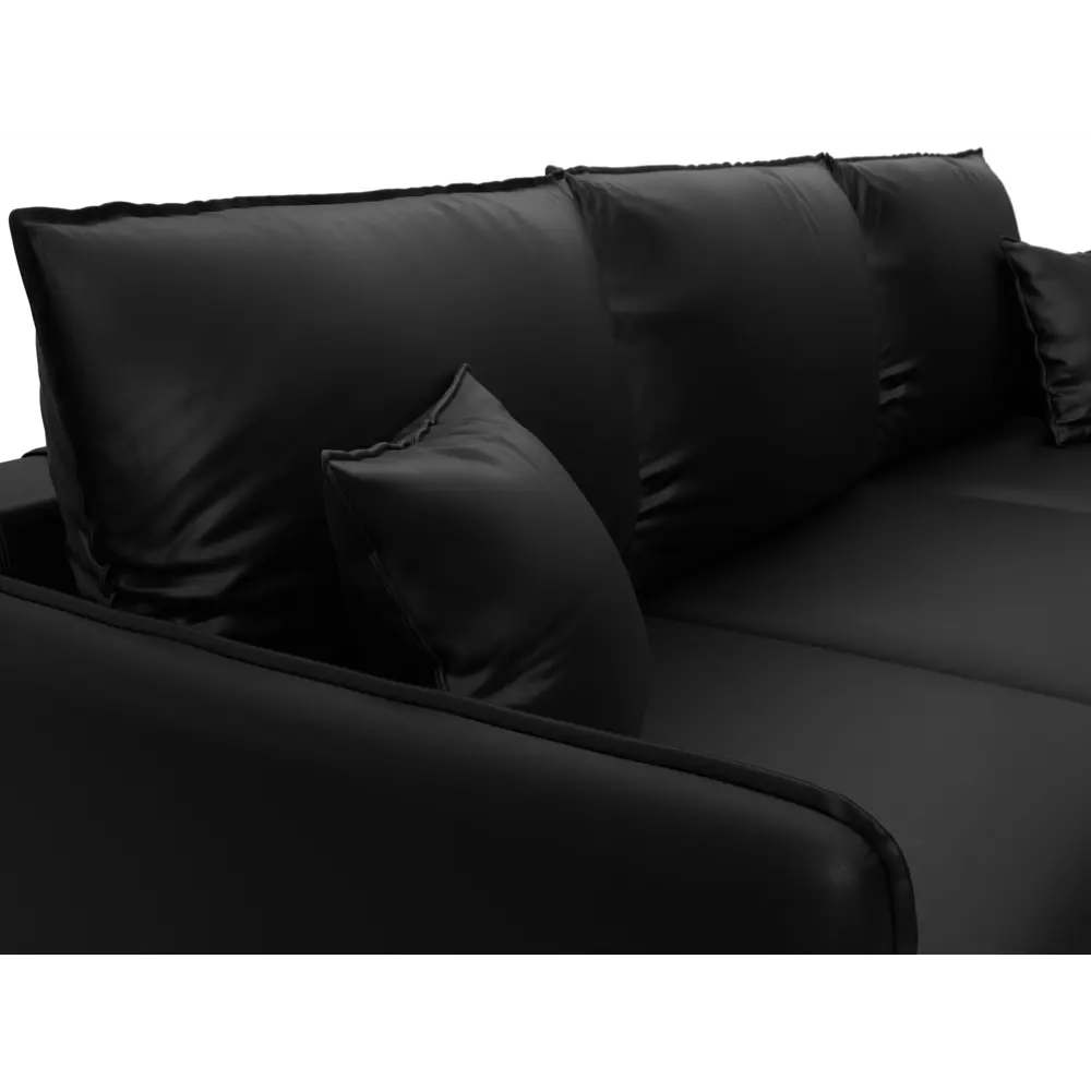 Фото 3 Диван угловой Лига-064 НПБ Лига диванов 129933 248x98x163 см экокожа цвет grifon 18 черный