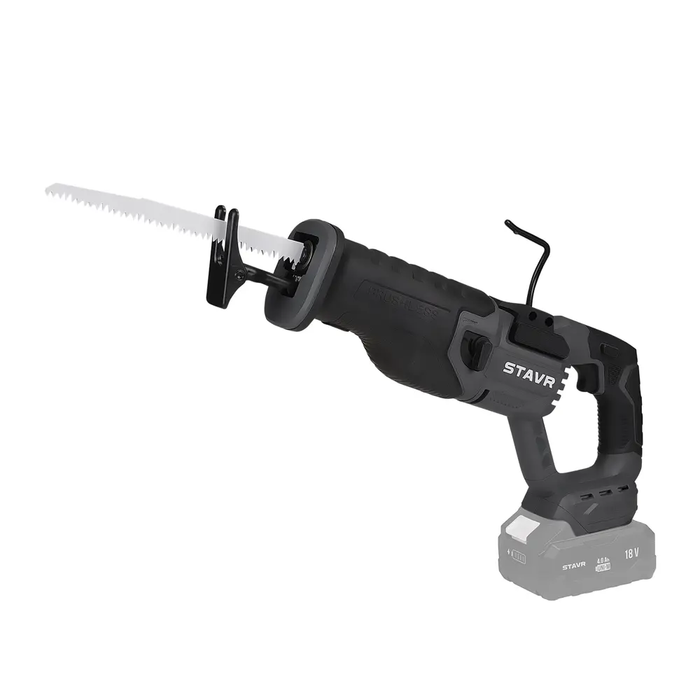 Фото Пила сабельная аккумуляторная Stavr SRS 18BL-255V 18 В без АКБ и ЗУ Фото Пила сабельная аккумуляторная Stavr SRS 18BL-255V 18 В без АКБ и ЗУ