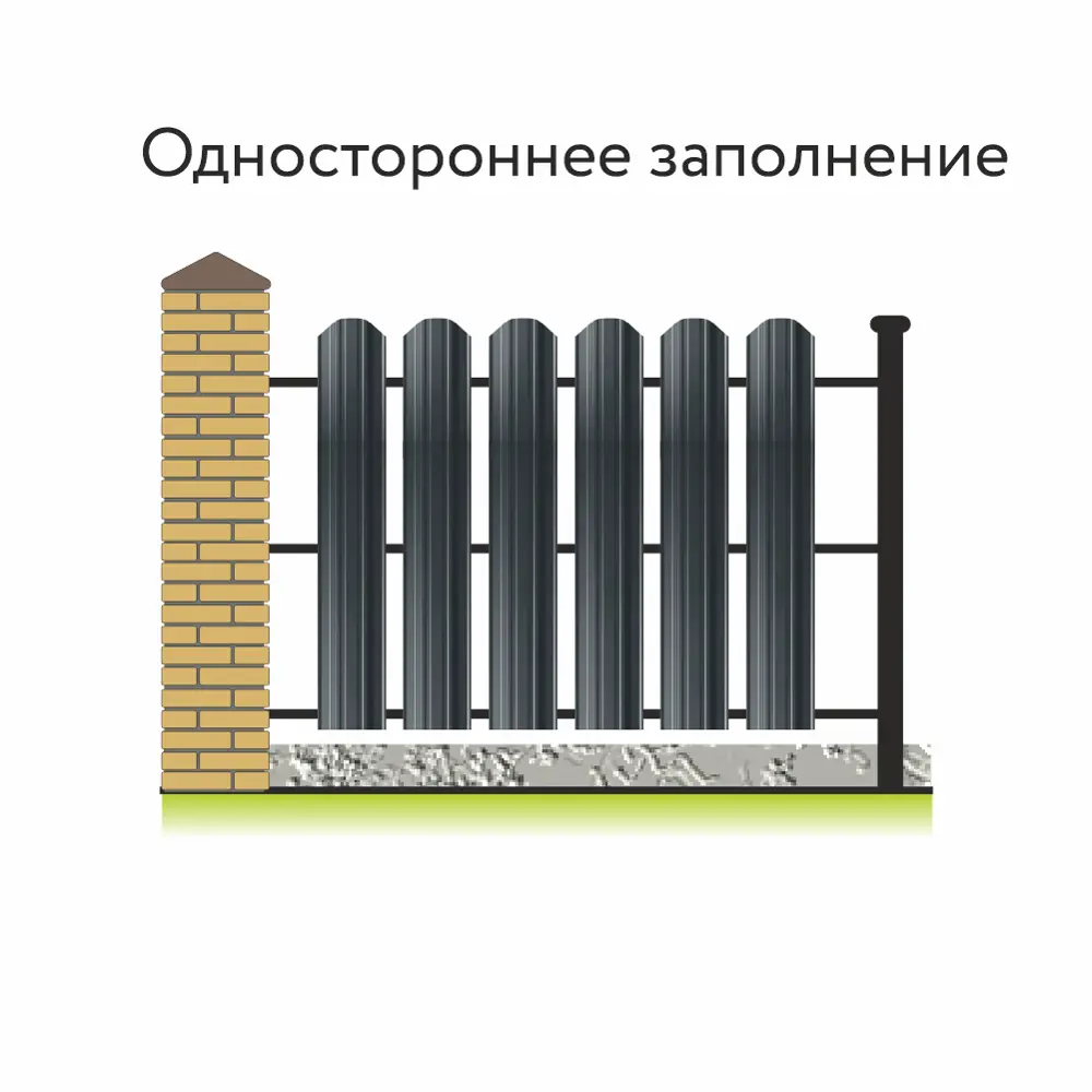 Фото 3 Металлический штакетник Таврос п-образный 118мм 1.5м односторонний RAL 7024 графитовый серый 25шт Фото 3 Металлический штакетник Таврос п-образный 118мм 1.5м односторонний RAL 7024 графитовый серый 25шт