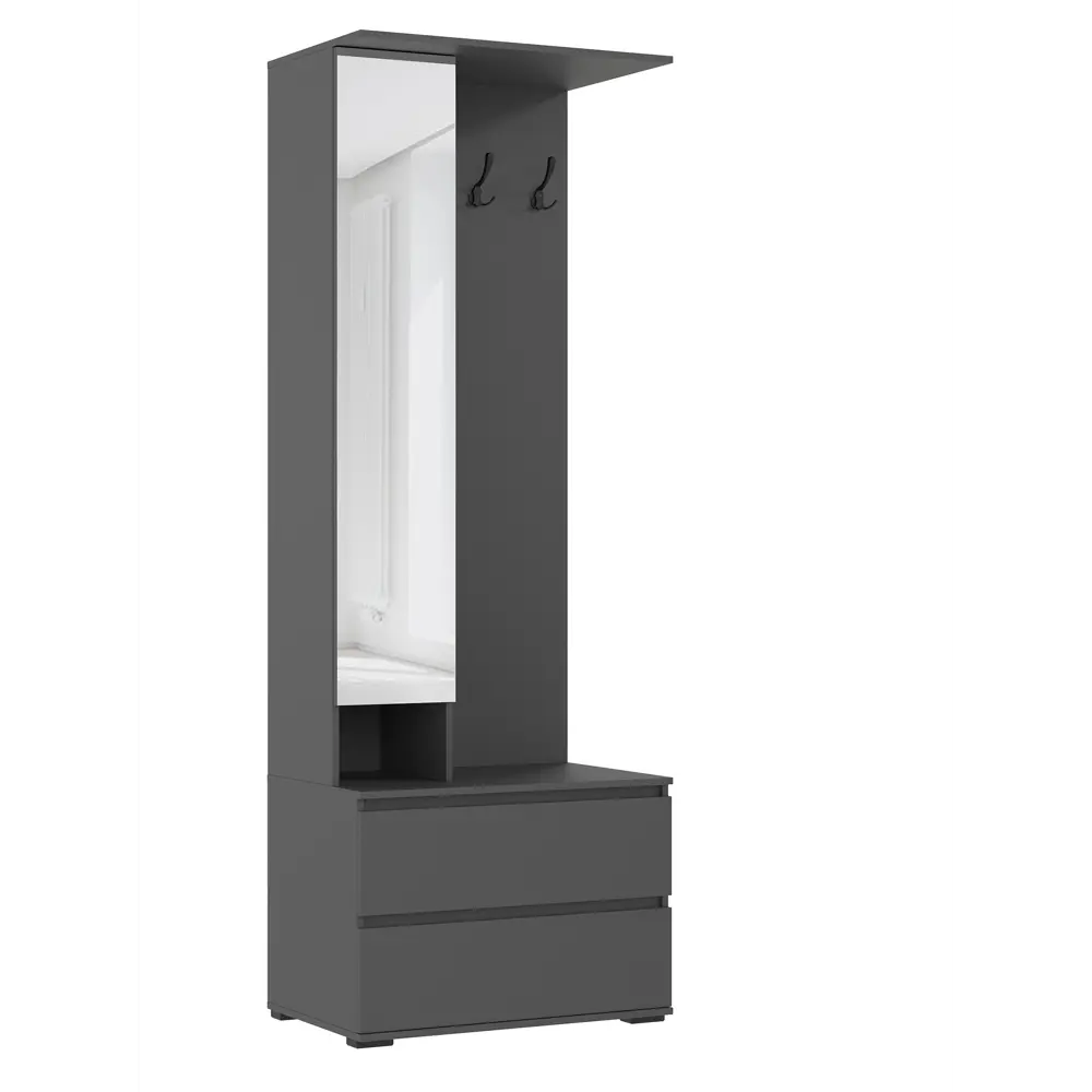 Фото 5 Комплект мебели для прихожей Сима-ленд Норд 200x223x51 см ЛДСП цвет графит Фото 5 Комплект мебели для прихожей Сима-ленд Норд 200x223x51 см ЛДСП цвет графит