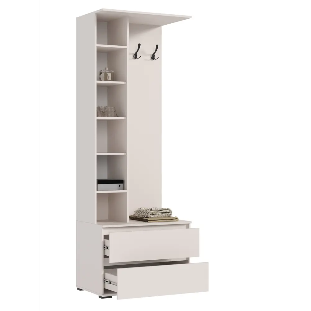 Фото 4 Комплект мебели для прихожей Сима-ленд Норд 200x223x51 см ЛДСП цвет кашемир Фото 4 Комплект мебели для прихожей Сима-ленд Норд 200x223x51 см ЛДСП цвет кашемир