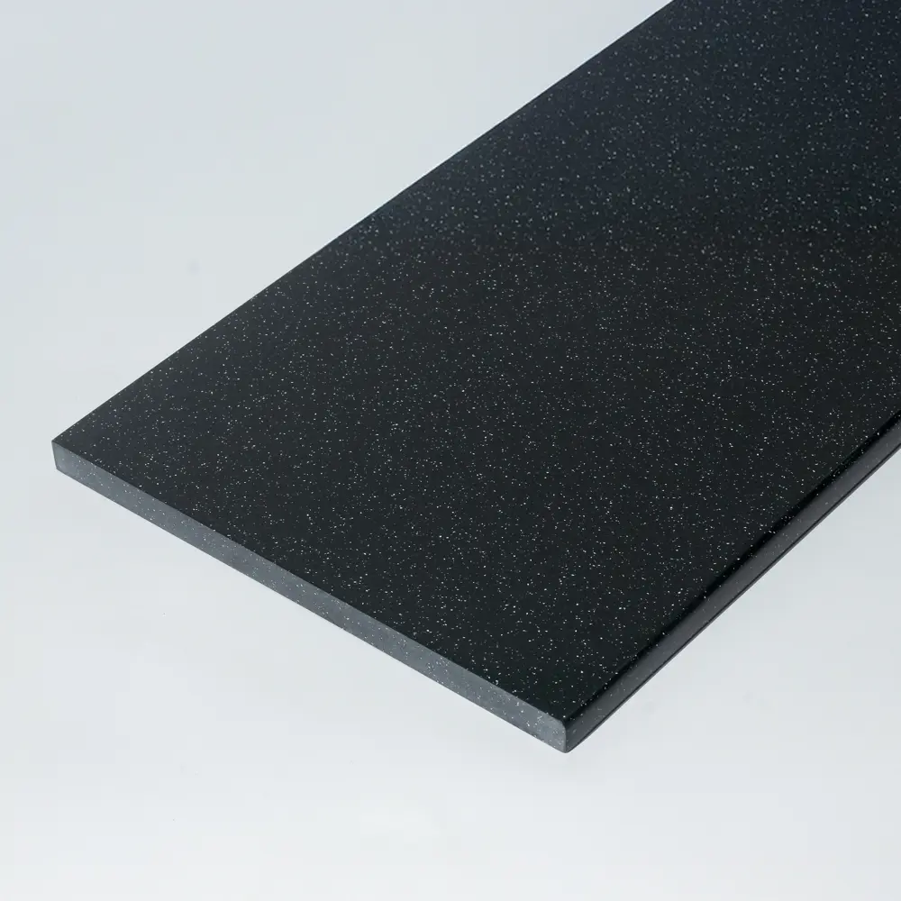 Фото Подоконник Акрил BNV Гранит 2000x150x12мм черный с вкраплениями глянцевый Фото Подоконник Акрил BNV Гранит 2000x150x12мм черный с вкраплениями глянцевый