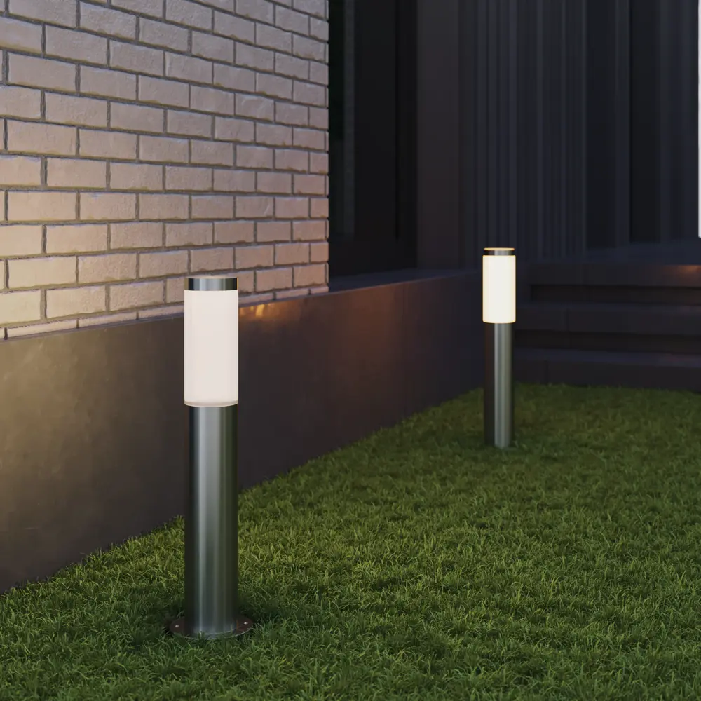 Фото Маленький фонарный столб уличный Kreaforta Begnas 50 см цвет антрацит Фото Маленький фонарный столб уличный Kreaforta Begnas 50 см цвет антрацит