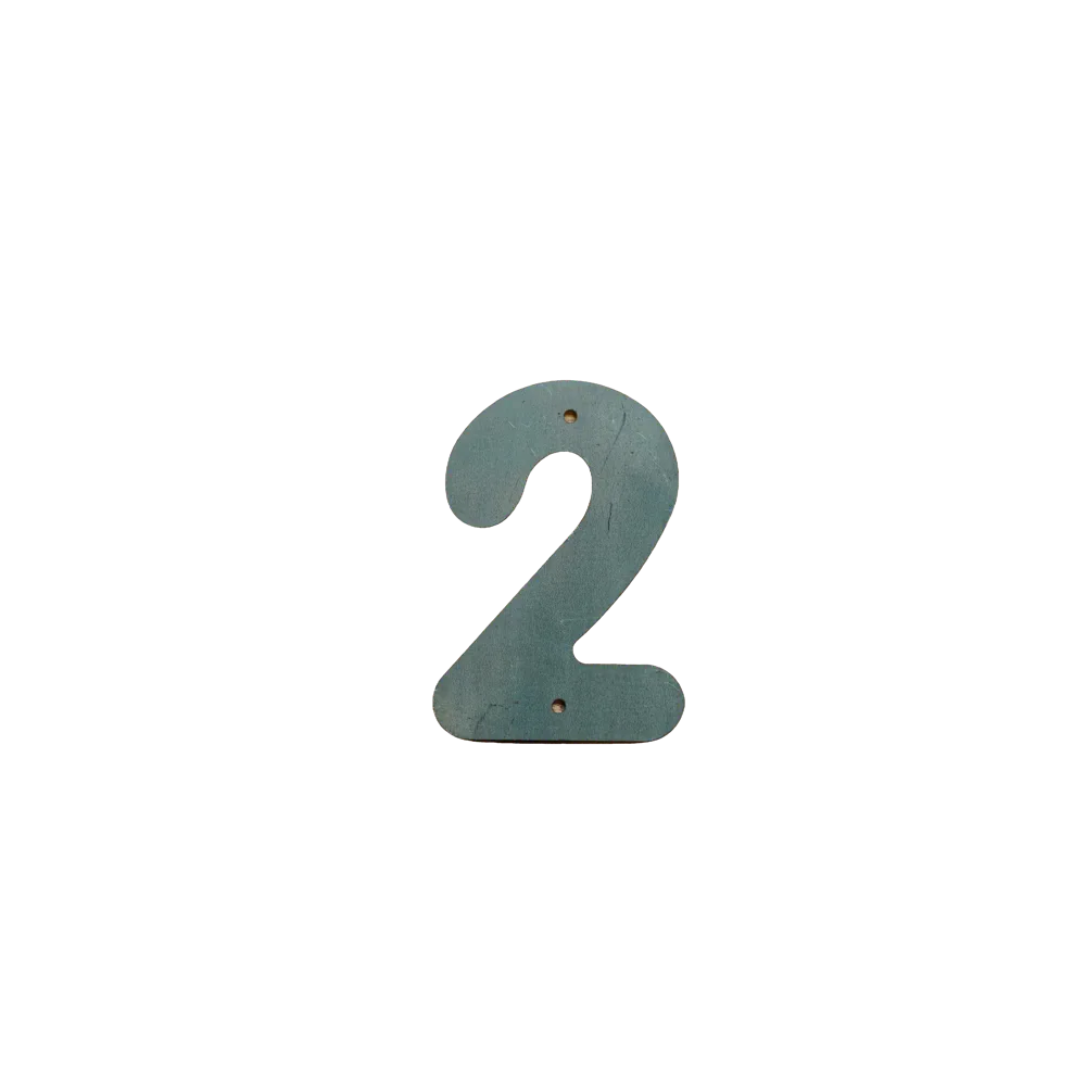 Фото Декоративный элемент цифра "2"