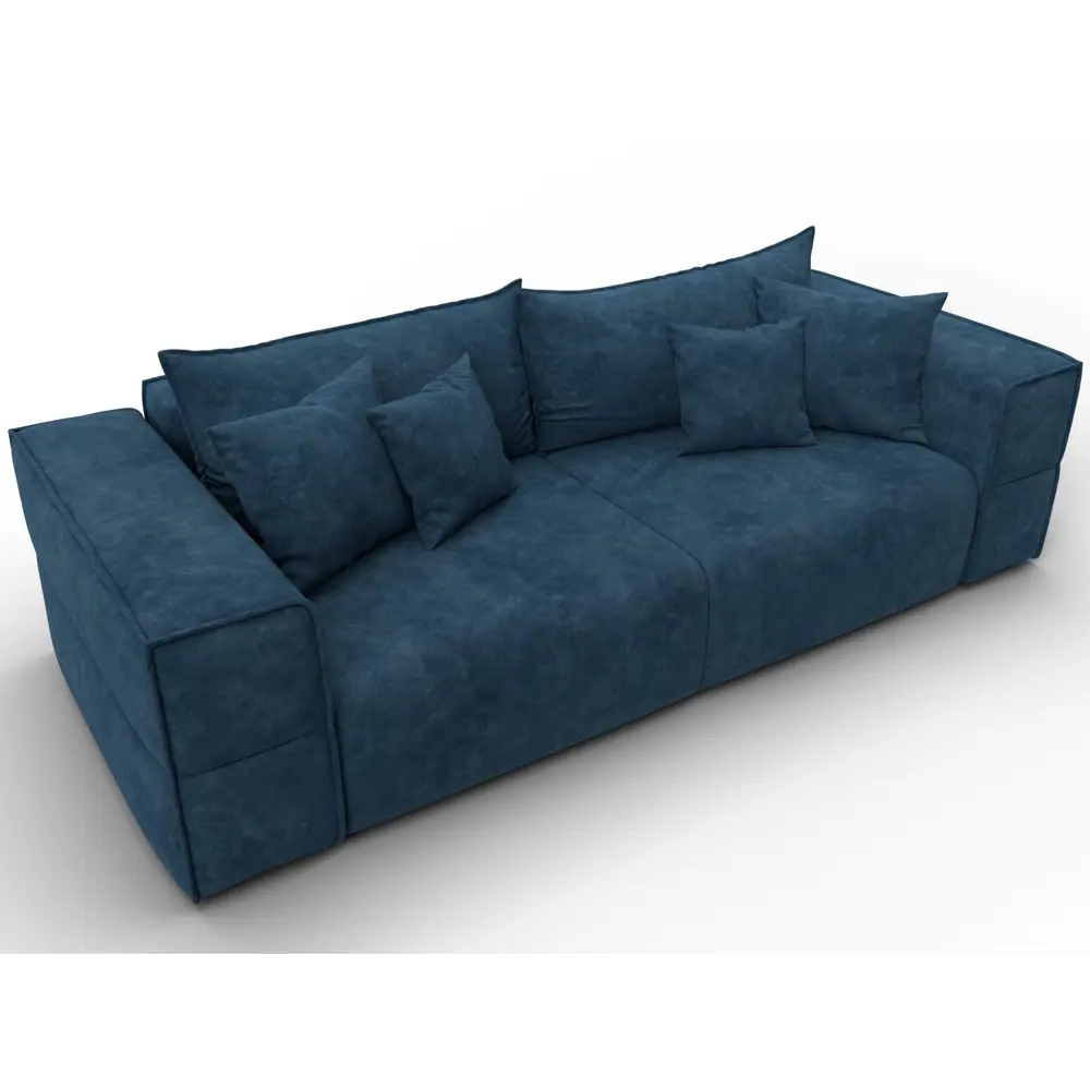 Фото 6 Диван прямой Лига-058 НПБ Лига диванов 129391 270x80x114 см велюр цвет brut 11 синий