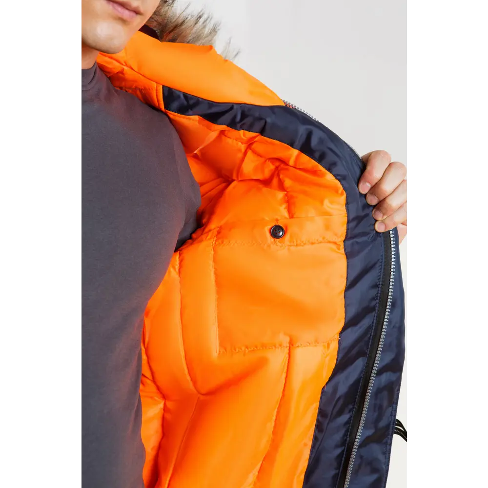 Фото 14 Куртка рабочая утепленная Союзспецодежда Север темно-синяя/оранжевая размер 60-62 рост 170-176 см Фото 14 Куртка рабочая утепленная Союзспецодежда Север темно-синяя/оранжевая размер 60-62 рост 170-176 см