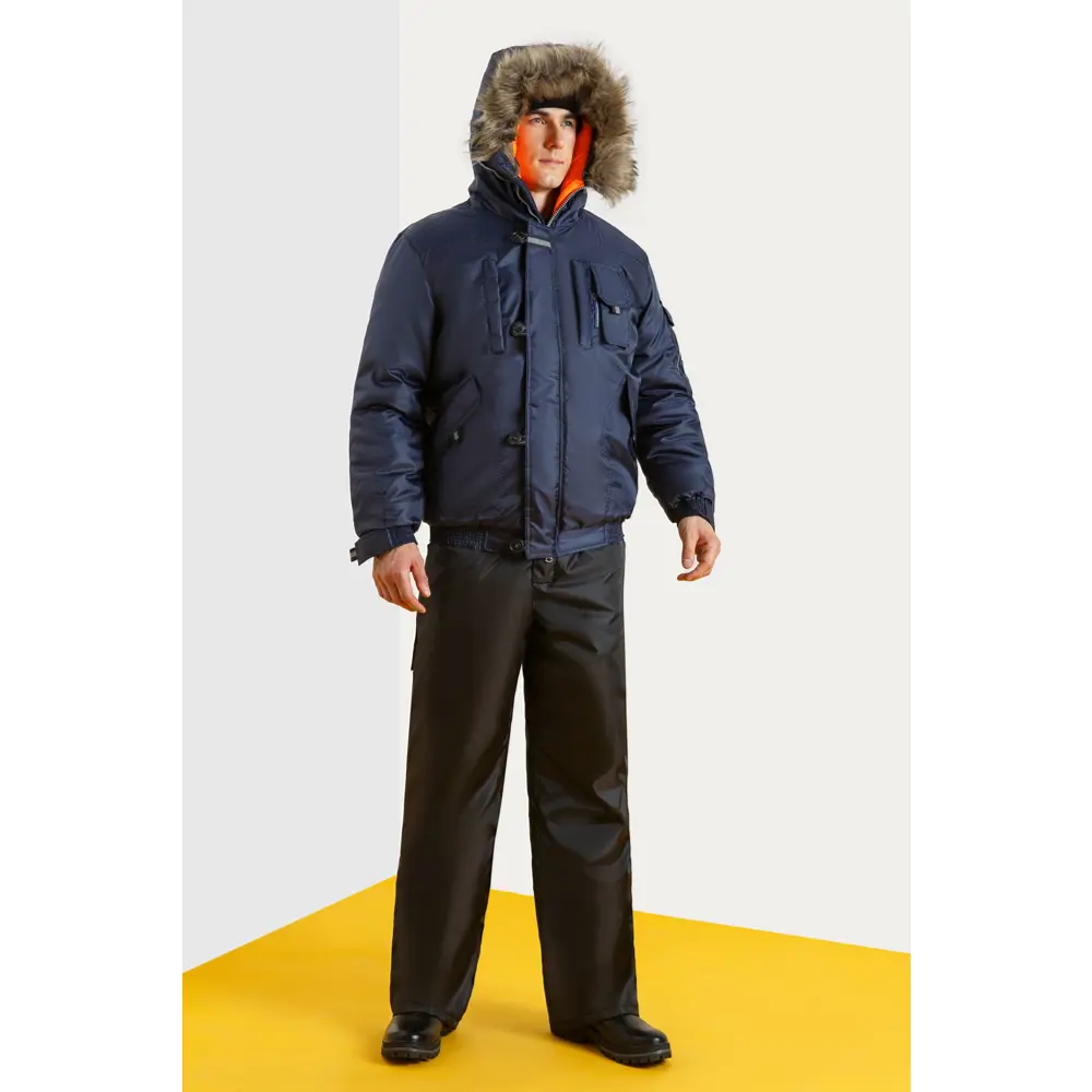 Фото 10 Куртка рабочая утепленная Союзспецодежда Север темно-синяя/оранжевая размер 60-62 рост 170-176 см Фото 10 Куртка рабочая утепленная Союзспецодежда Север темно-синяя/оранжевая размер 60-62 рост 170-176 см