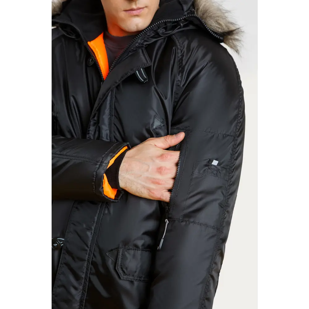 Фото 12 Куртка рабочая утепленная Союзспецодежда Север черная/оранжевая размер 56-58 рост 182-188 см Фото 12 Куртка рабочая утепленная Союзспецодежда Север черная/оранжевая размер 56-58 рост 182-188 см