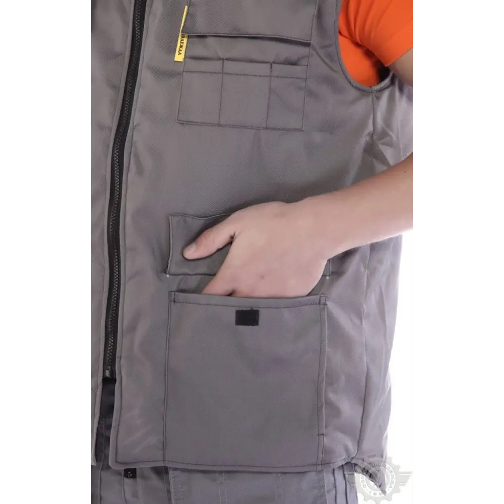 Фото 9 Жилет рабочий утепленный Союзспецодежда Профессионал темно-серый/светло-серый размер 56-58 рост 182-188 см Фото 9 Жилет рабочий утепленный Союзспецодежда Профессионал темно-серый/светло-серый размер 56-58 рост 182-188 см