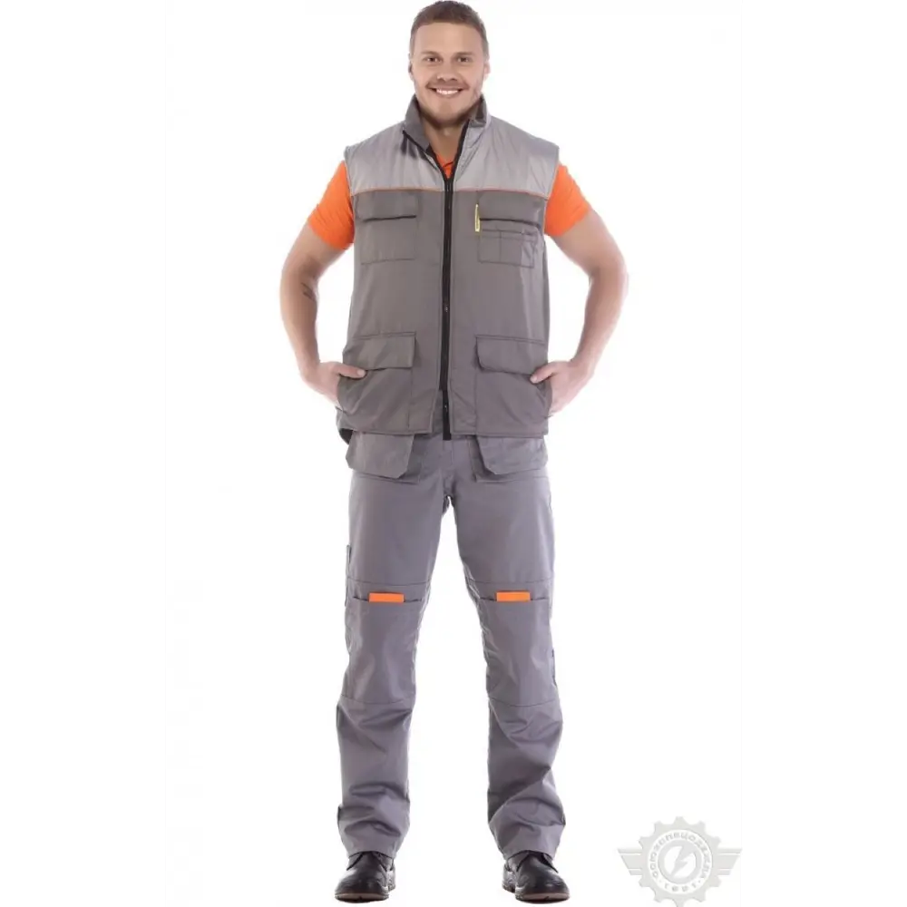 Фото 7 Жилет рабочий утепленный Союзспецодежда Профессионал темно-серый/светло-серый размер 56-58 рост 182-188 см Фото 7 Жилет рабочий утепленный Союзспецодежда Профессионал темно-серый/светло-серый размер 56-58 рост 182-188 см