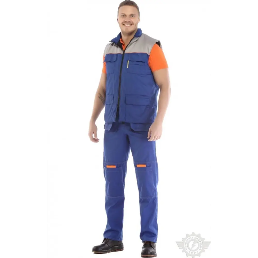 Фото 4 Жилет рабочий утепленный Союзспецодежда Профессионал василёк/светло-серый размер 64-66 рост 170-176 см Фото 4 Жилет рабочий утепленный Союзспецодежда Профессионал василёк/светло-серый размер 64-66 рост 170-176 см