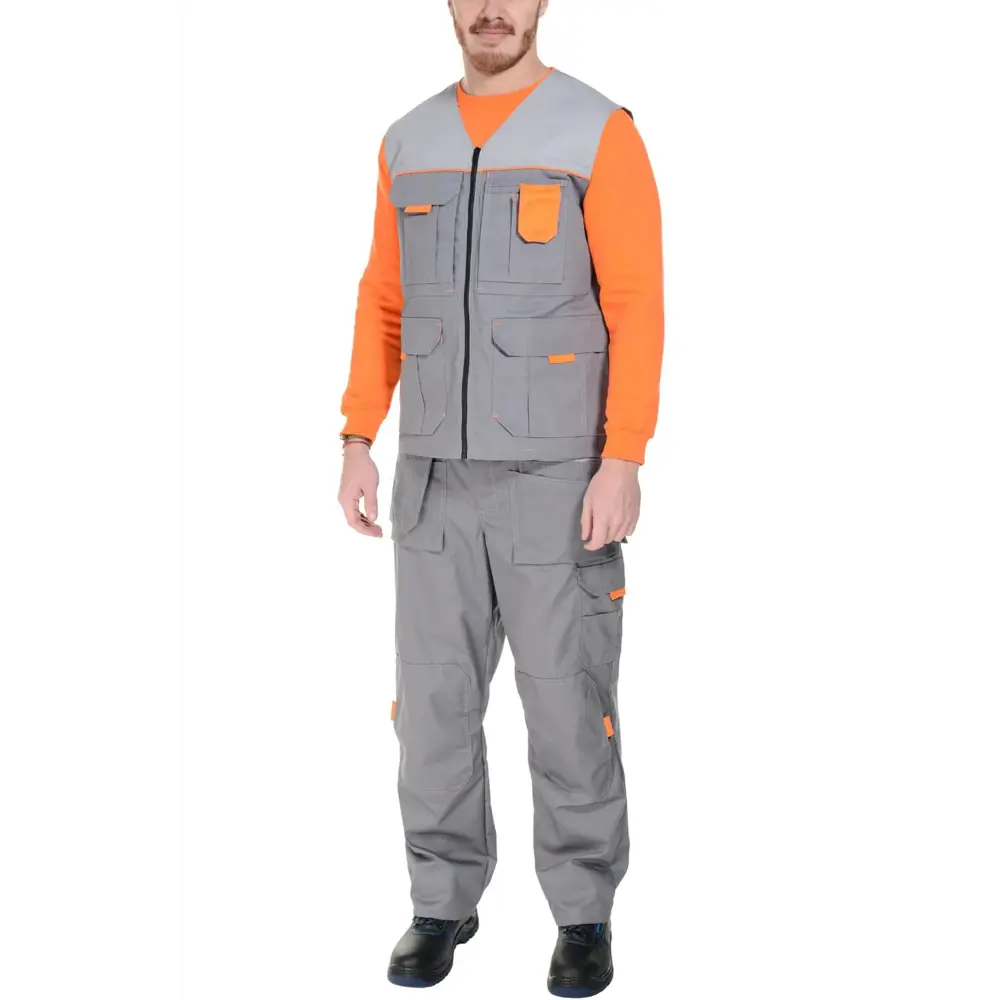 Фото 3 Жилет рабочий Союзспецодежда Профессионал темно-серый/светло-серый размер 56-58 рост 170-176 см