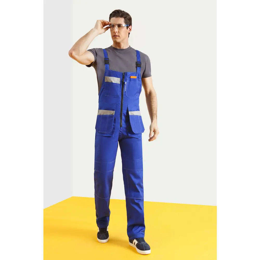 Фото 3 Полукомбинезон рабочий Союзспецодежда Профессионал-2 василек/светло-серый размер 52-54 рост 182-188 см