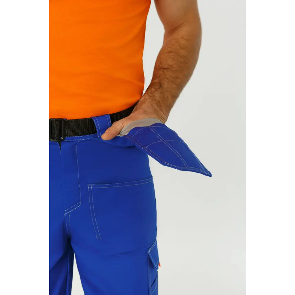 Фото 6 Брюки рабочие Союзспецодежда Профессионал василек/светло-серые размер 48-50 рост 170-176 см