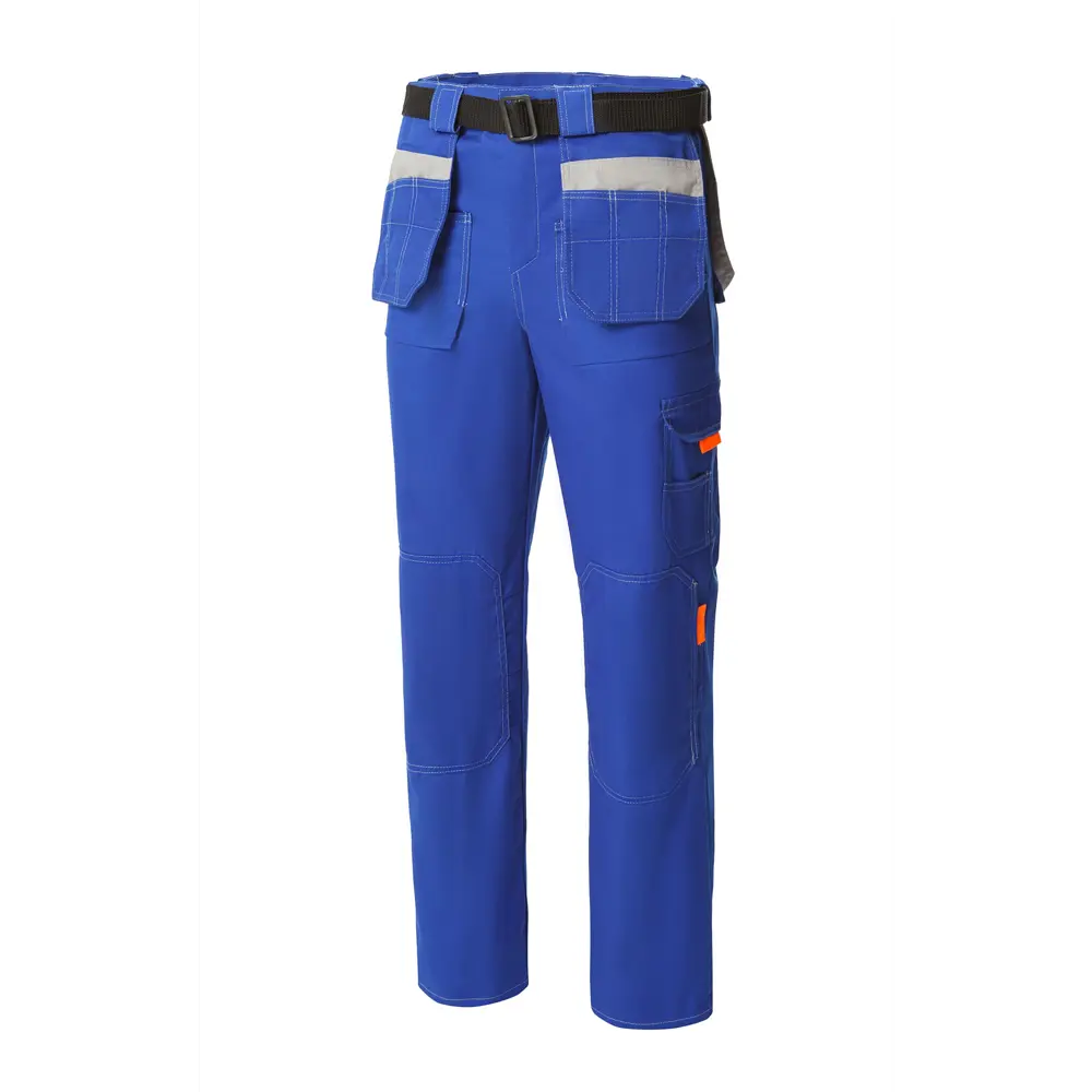 Фото 11 Брюки рабочие Союзспецодежда Профессионал василек/светло-серые размер 60-62 рост 182-188 см