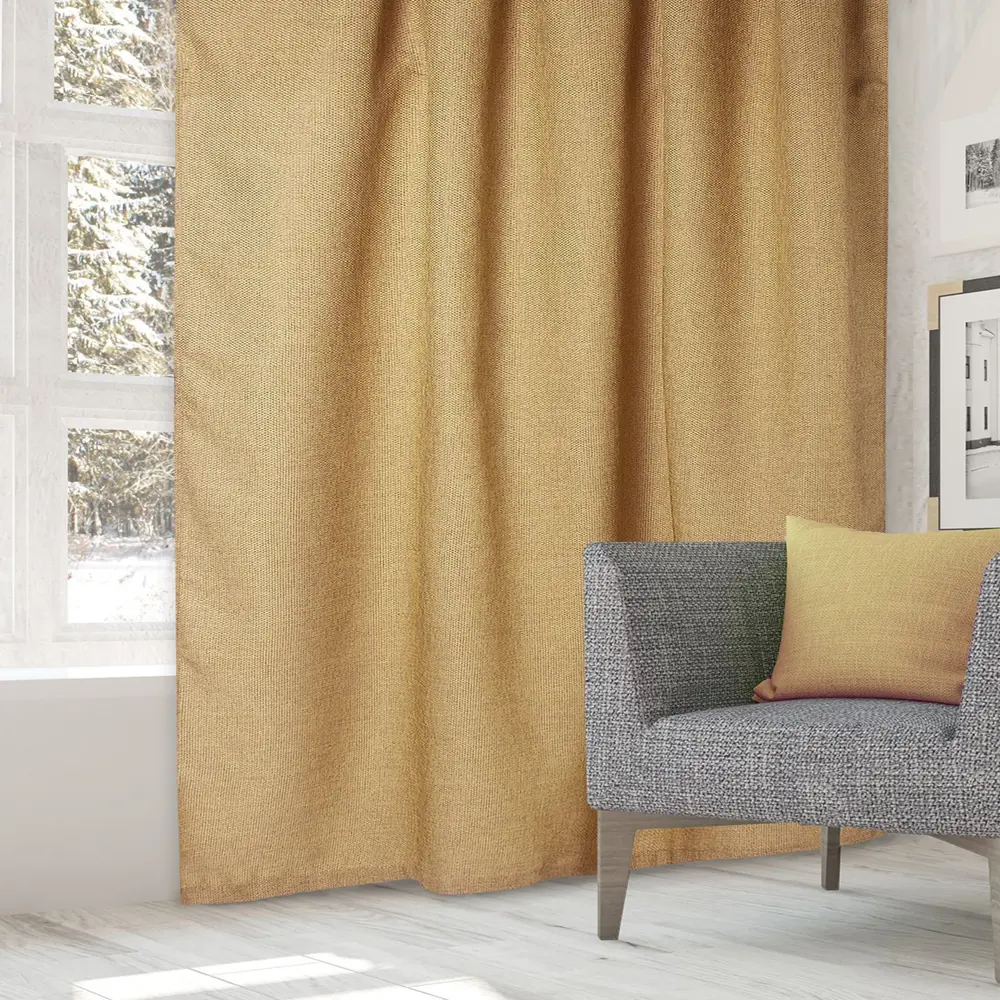 Фото 3 Штора Этель 5427482 на шторной ленте, 270x200 см, цвет бежевый Фото 3 Штора Этель 5427482 на шторной ленте, 270x200 см, цвет бежевый