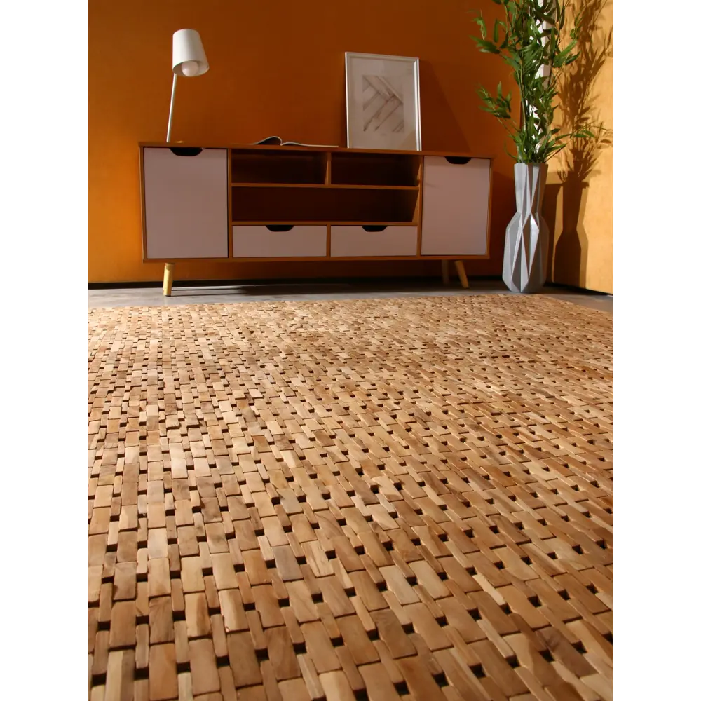 Фото 7 Коврик декоративный плетеный Сима-Ленд тиковое дерево 200х200 см 10464549 Фото 7 Коврик декоративный плетеный Сима-Ленд тиковое дерево 200х200 см 10464549