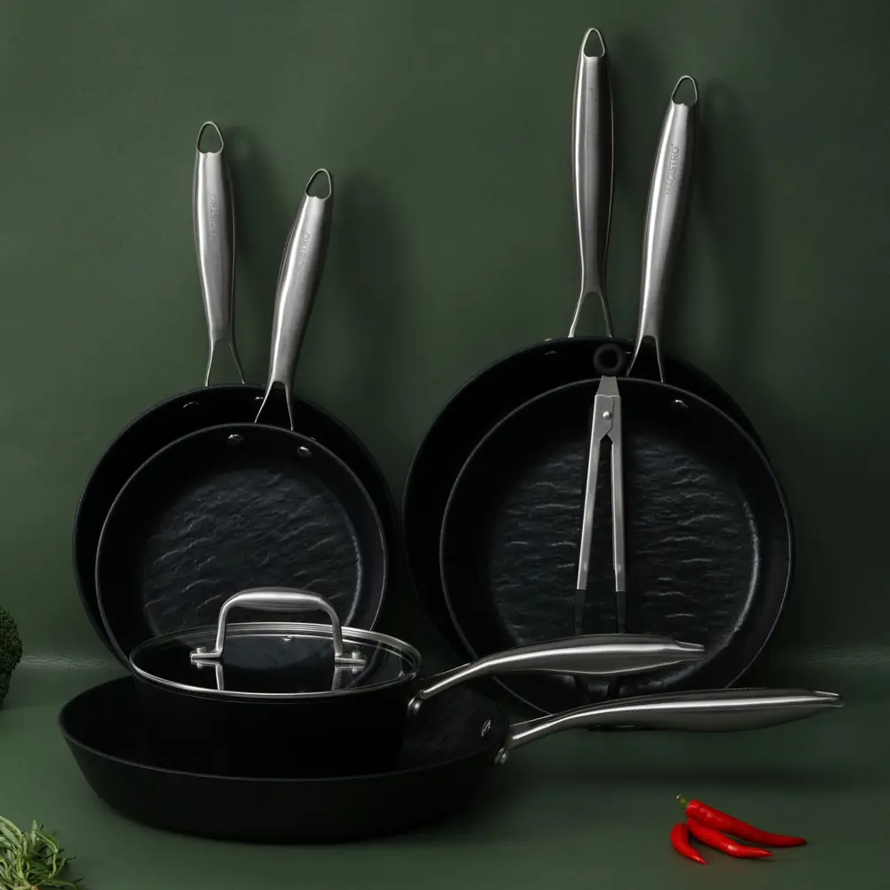 Фото 11 Сковорода Magistro Rock Stone. d 20 см. h 4 см. АП Greblone C3. Индукция 9929976