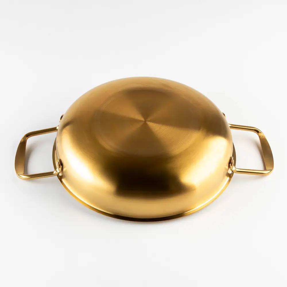 Фото 3 Сотейник 24 см. h 6. толщина 1 мм. 201 сталь. цвет золото 7355603 Фото 3 Сотейник 24 см. h 6. толщина 1 мм. 201 сталь. цвет золото 7355603