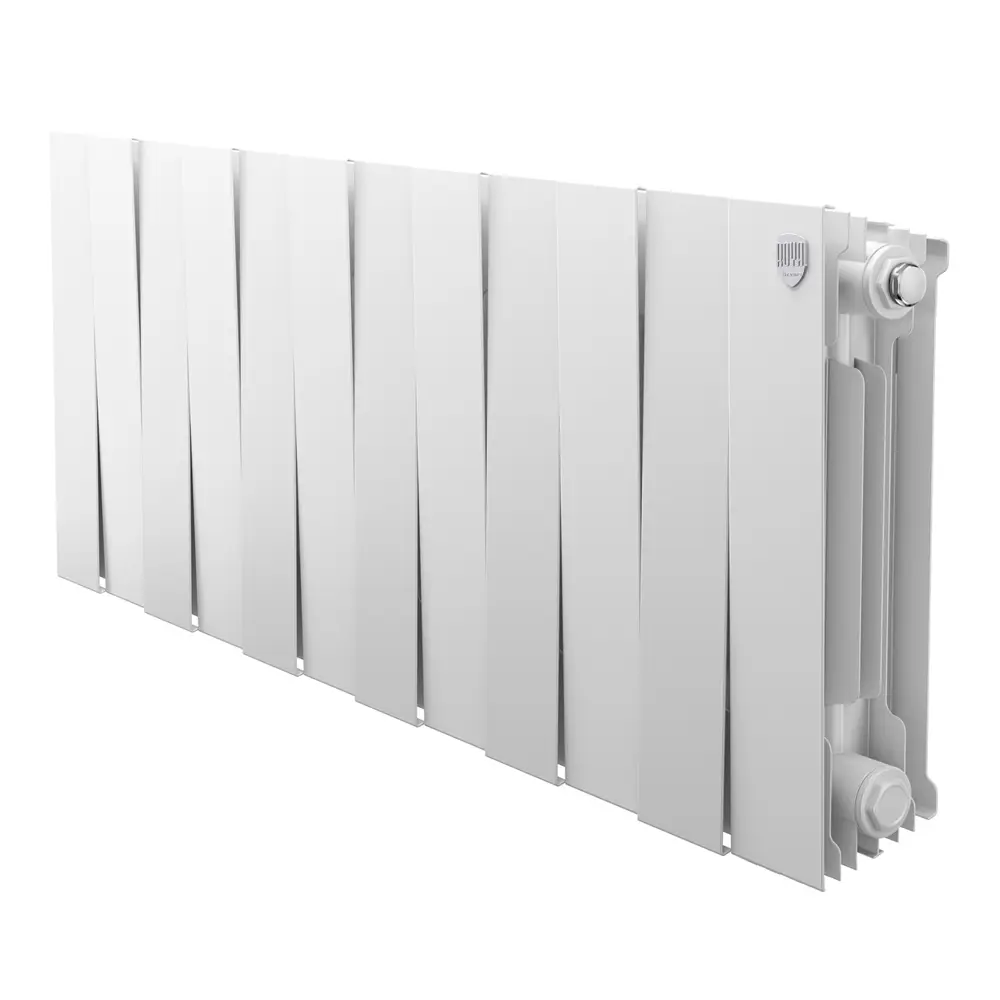 Фото Радиатор секционный Royal thermo PianoForte 300 300/100 12 секций боковое подключение биметалл цвет белый без кроншейнов