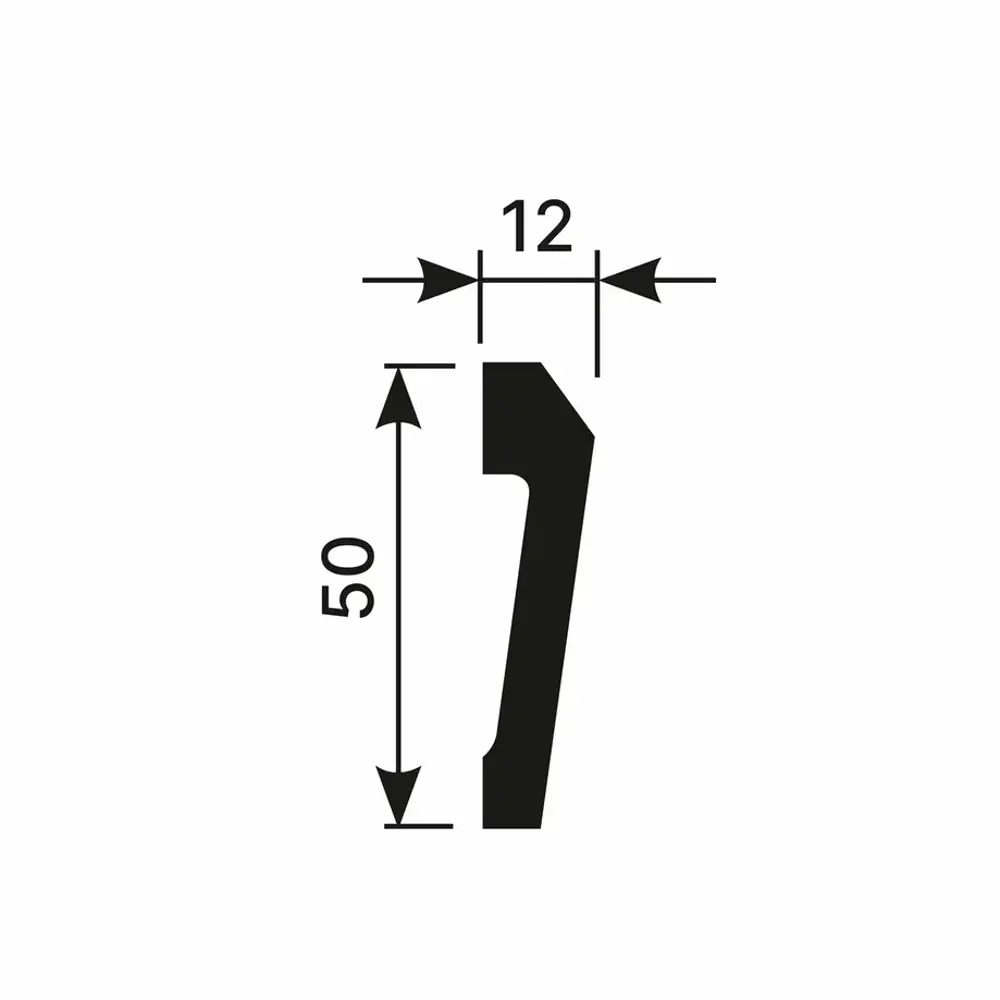 Фото Плинтус Cosca décor 00-00070614 на стену и потолок полистирол белый 2000x12x12 мм 1 шт