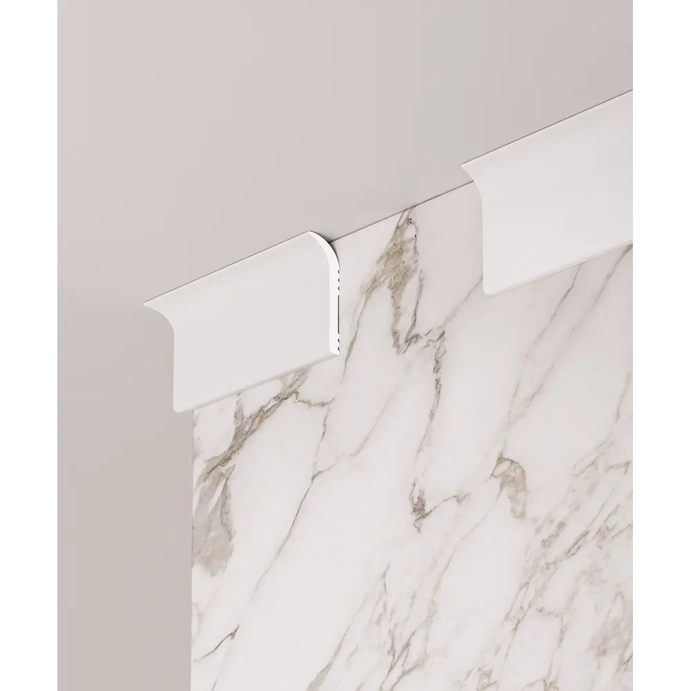 Фото 3 Плинтус Cosca décor 00-00081047 на стену и потолок полистирол белый 2000x12x12 мм 1 шт