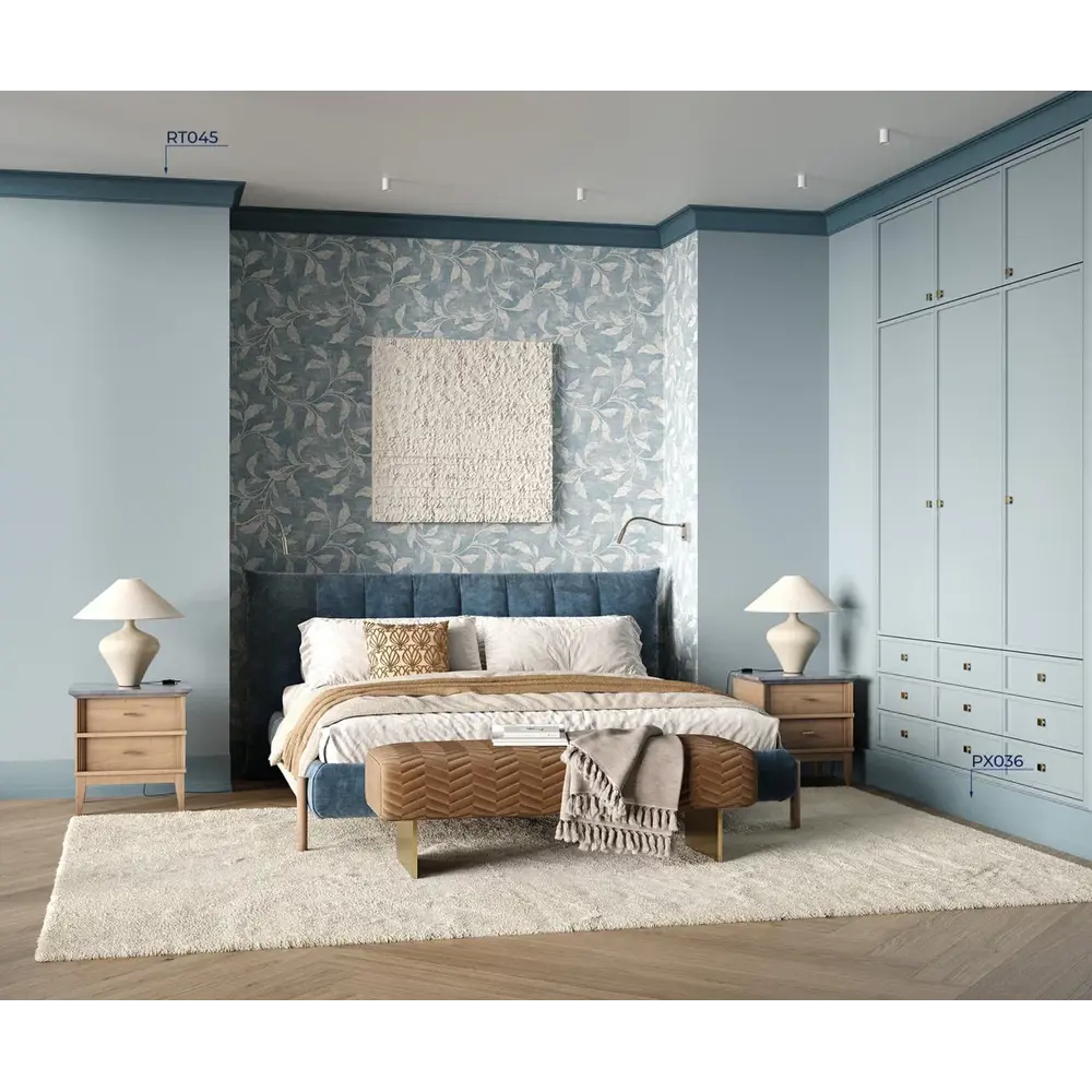 Фото 3 Плинтус Cosca décor 00-00072685 на стену и потолок полистирол белый 2000x16x16 мм 1 шт