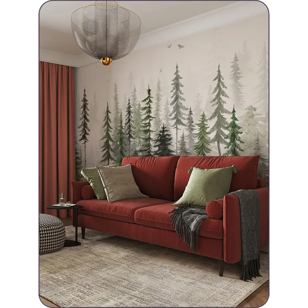 Фото 4 Фотообои флизелиновые Barton wall 3d лес акварель 200x270 см Фото 4 Фотообои флизелиновые Barton wall 3d лес акварель 200x270 см