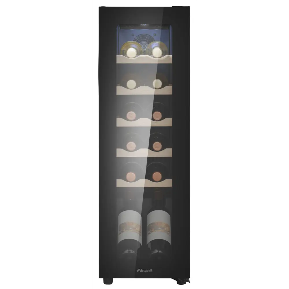 Фото Винный шкаф Weissgauff 27х82.7х49 см 12 бутылки цвет черный Фото Винный шкаф Weissgauff 27х82.7х49 см 12 бутылки цвет черный