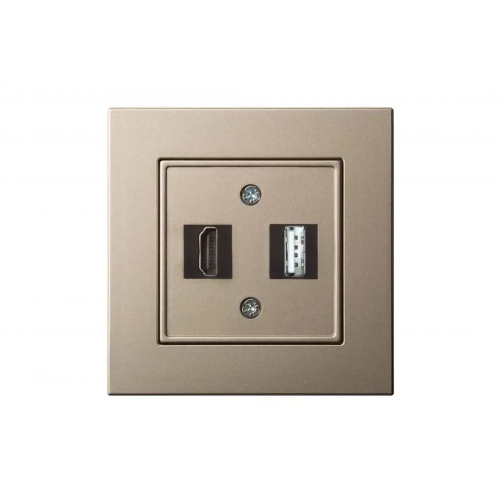 Фото Розетка USB встраиваемая Liregus Epsilon 28-3243 цвет шампань Фото Розетка USB встраиваемая Liregus Epsilon 28-3243 цвет шампань