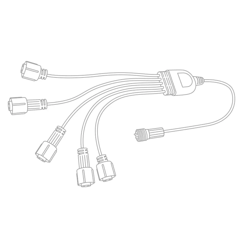 Фото 5 Разветвитель Neon-Night Y для уличных гирлянд Professional 1 вход 5 выходов белый Фото 5 Разветвитель Neon-Night Y для уличных гирлянд Professional 1 вход 5 выходов белый