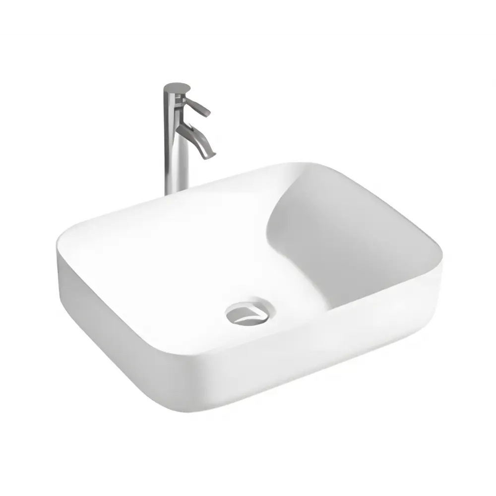 Фото Раковина накладная Sintesi SIN-LVB-APP-409 50см цвет белый