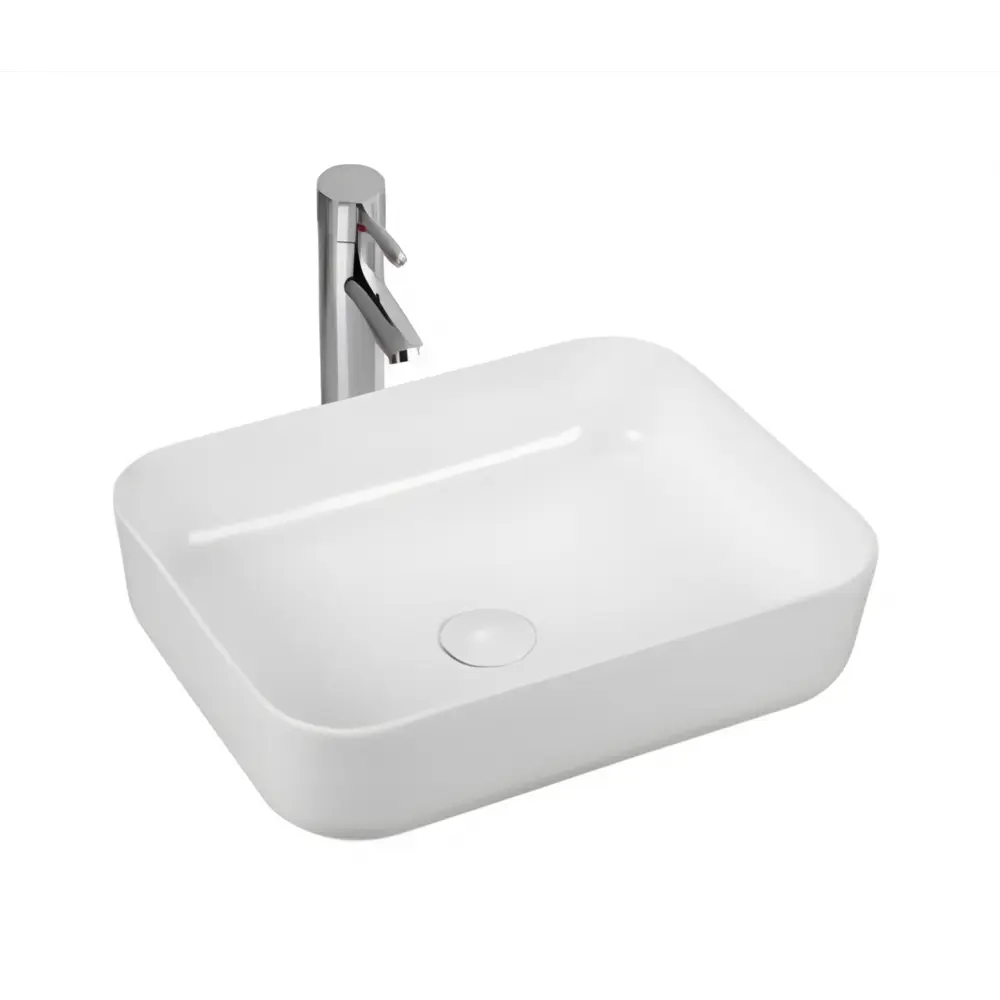 Фото Раковина накладная Sintesi SIN-LVB-APP-409WM 50см цвет белый