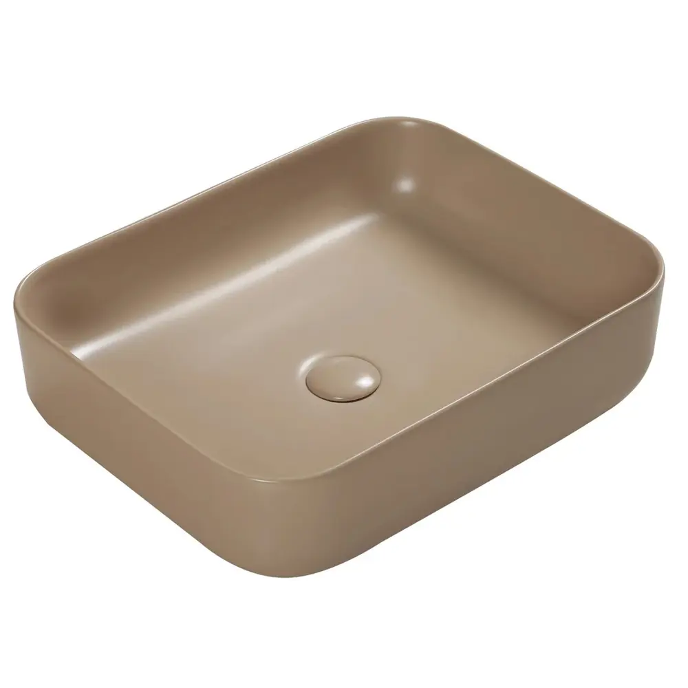 Фото Раковина накладная Santiline SL-1051KH 50см цвет коричневый