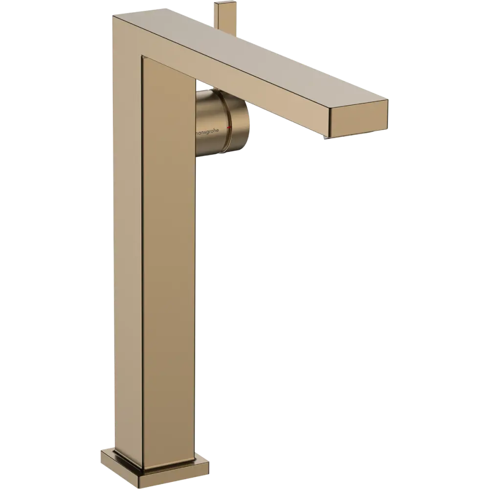 Фото Смеситель для раковины Hansgrohe Tecturis 73070140 однорычажный высокий цвет бронза